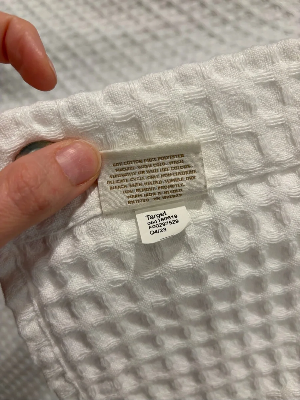 Threshold White Waffle-Textured Duvet Cover with Grommet Detail